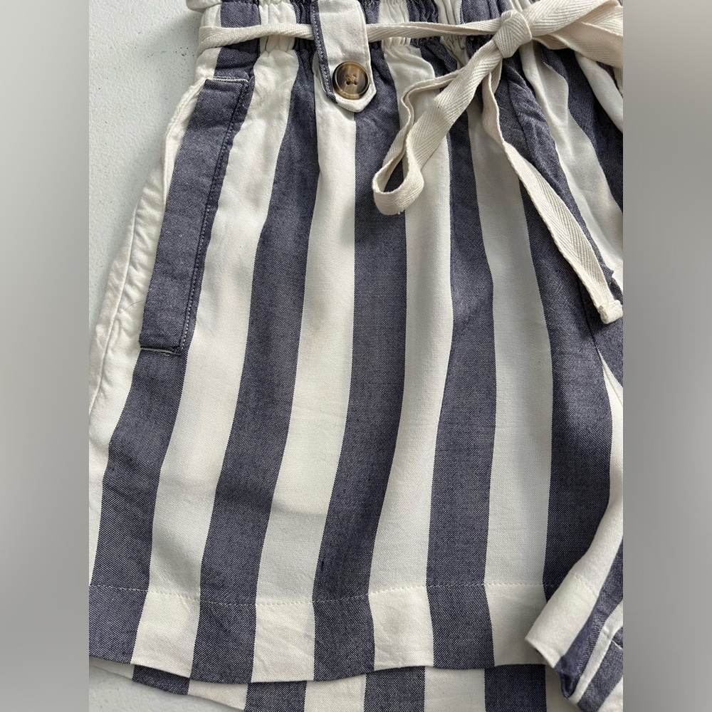 American Eagle Blue/White Vertical Striped Shorts, Size S - Picture 11 of 11